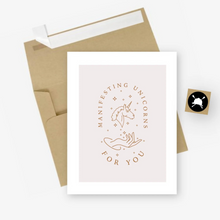 Load image into Gallery viewer, Hunt Seat Paper Co Greeting Card - Manifesting Unicorns
