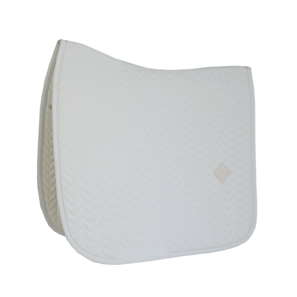 Kentucky Herringbone Quilt Dressage Pad - White
