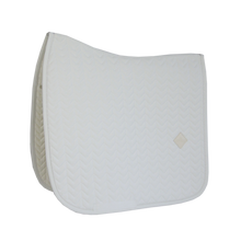 Load image into Gallery viewer, Kentucky Herringbone Quilt Dressage Saddle Pad - White
