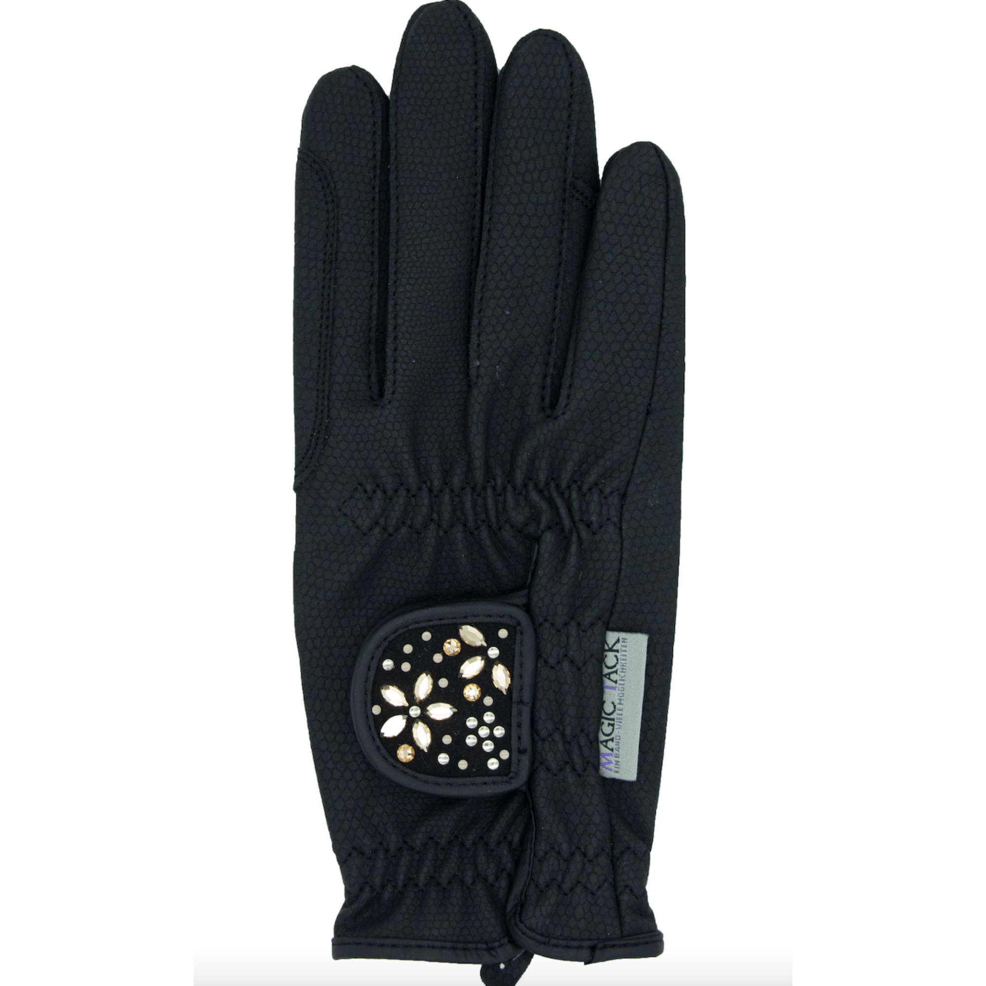 MagicTack Glove Patch - Black Flower Swarovski