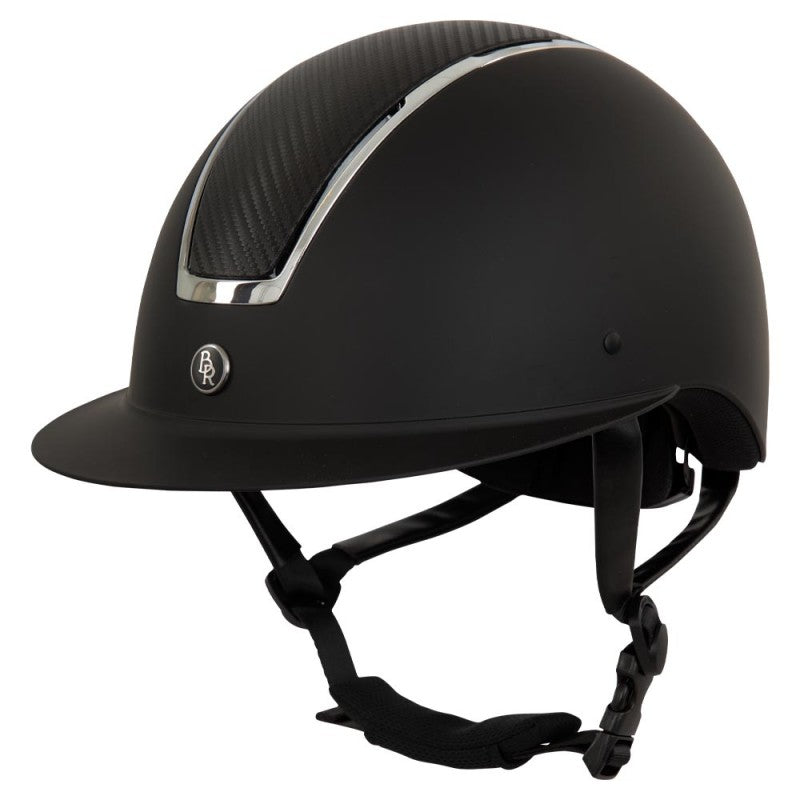BR Equestrian Omega Riding Helmet - Carbon Fibre Top