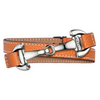 Dimacci Alba Double Wrap Bracelet - Orange / Stainless Steel