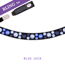 Load image into Gallery viewer, MagicTack Curved Browband - Blue Jack
