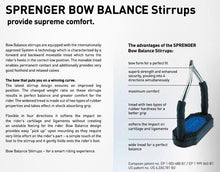 Load image into Gallery viewer, Sprenger Bow Balance Stirrups -Stainless Steel
