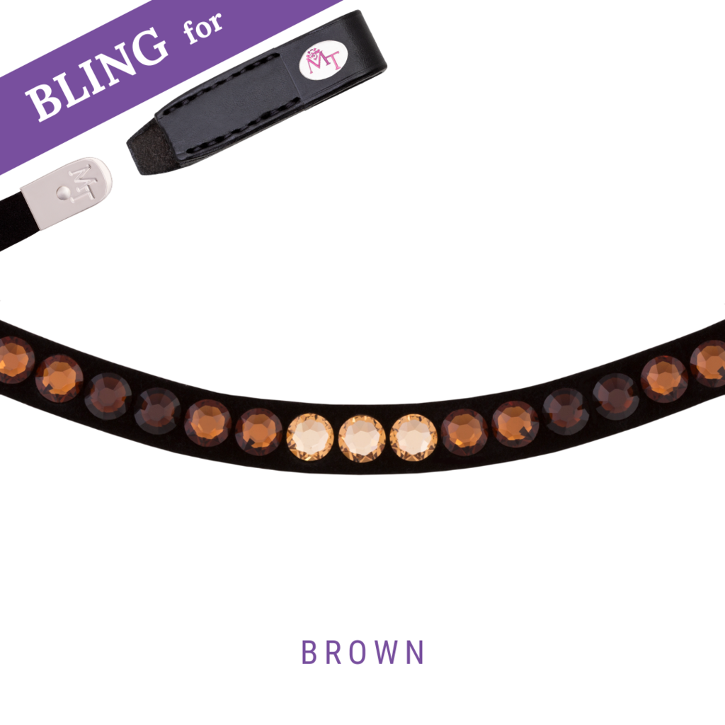 MagicTack Curved Browband - Brown