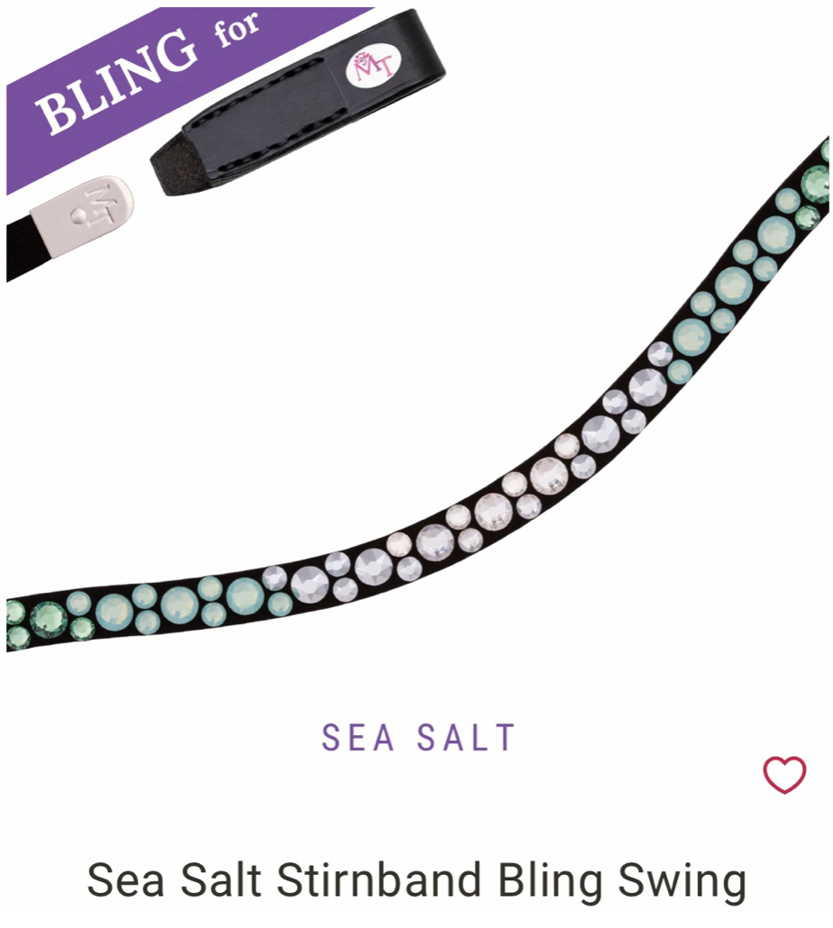 MagicTack Curved Browband - Sea Salt