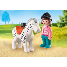 Load image into Gallery viewer, Playmobil Rider with Horse
