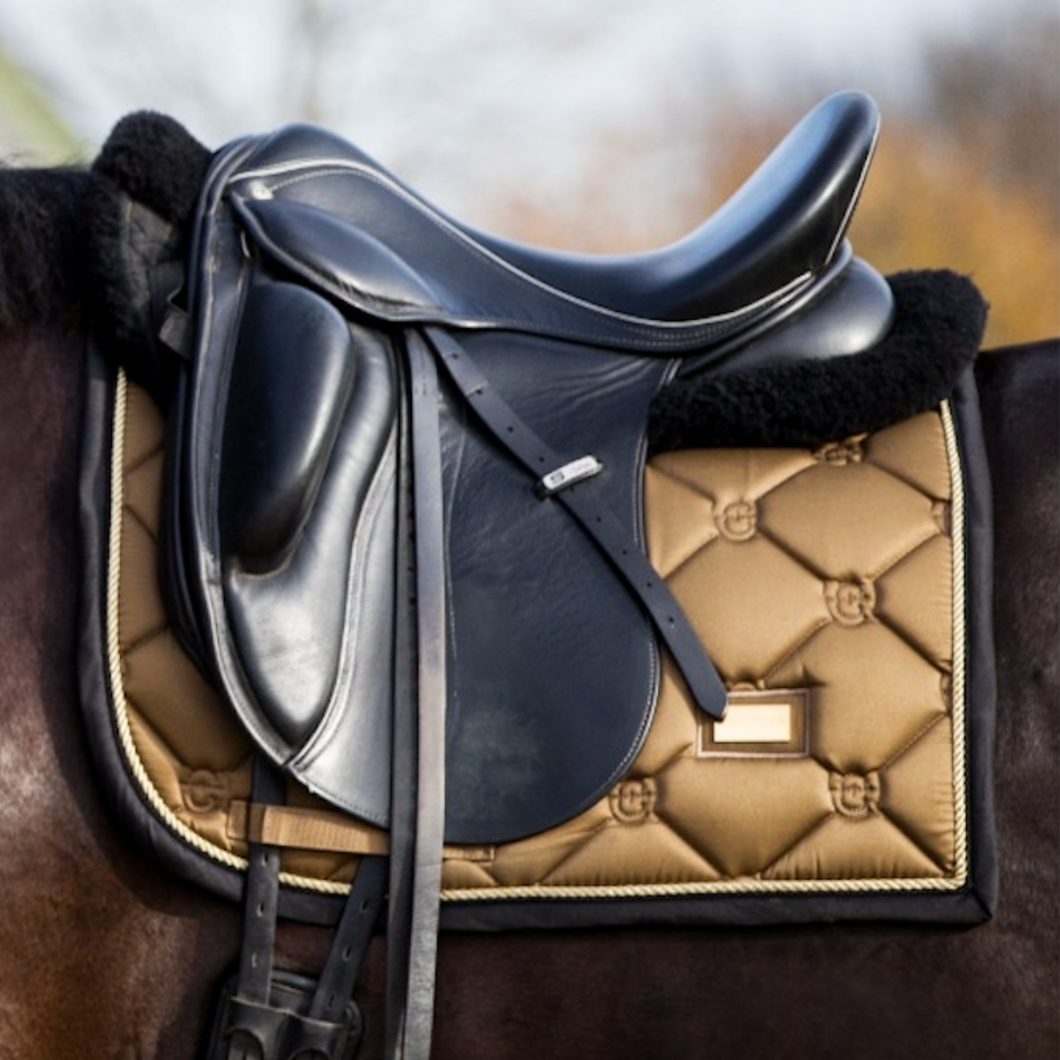 Equestrian Stockholm Dressage Saddle Pad - Golden Brass