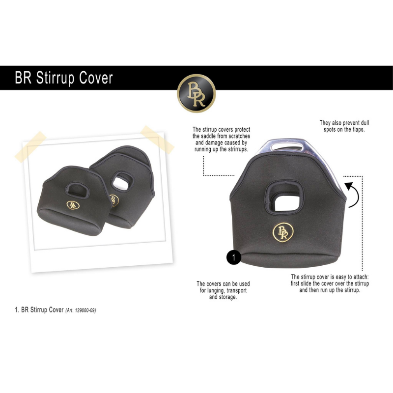 BR Equestrian Stirrup Covers - Black