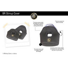 Load image into Gallery viewer, BR Equestrian Stirrup Covers - Black

