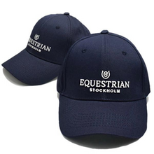 Load image into Gallery viewer, Equestrian Stockholm Cap - Navy White
