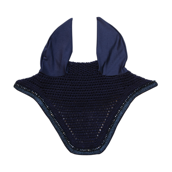 Kentucky Pearl & Glitter Band Wellington Ear Bonnet - Navy