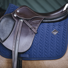 Load image into Gallery viewer, Kentucky Herringbone Quilt Jump Saddle Pad - Navy
