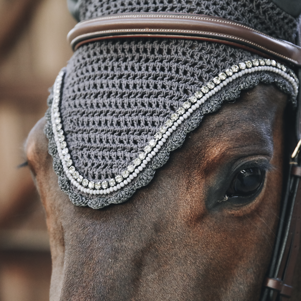 Kentucky Pearl & Stone Long Ear Bonnet - Grey