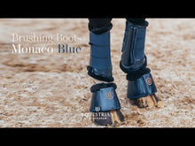 Load and play video in Gallery viewer, Equestrian Stockholm Brushing Boots - Monaco Blue
