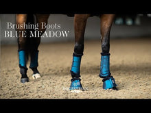 Load and play video in Gallery viewer, Equestrian Stockholm Brushing Boots - Meadow Blue
