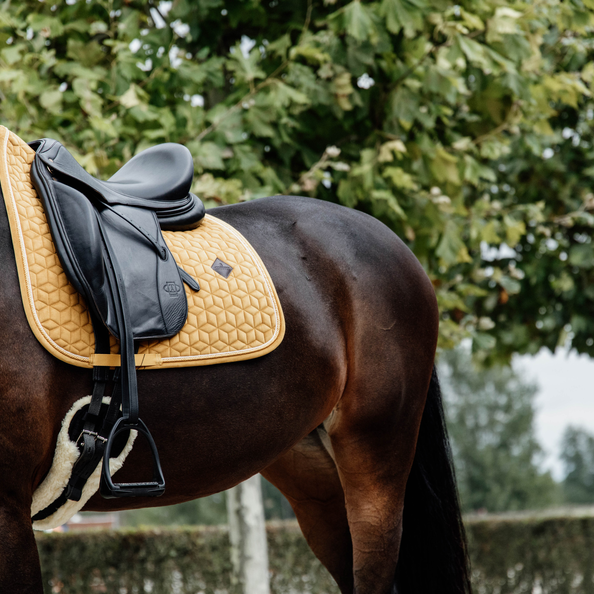 Kentucky Velvet Dressage Pad - Mustard
