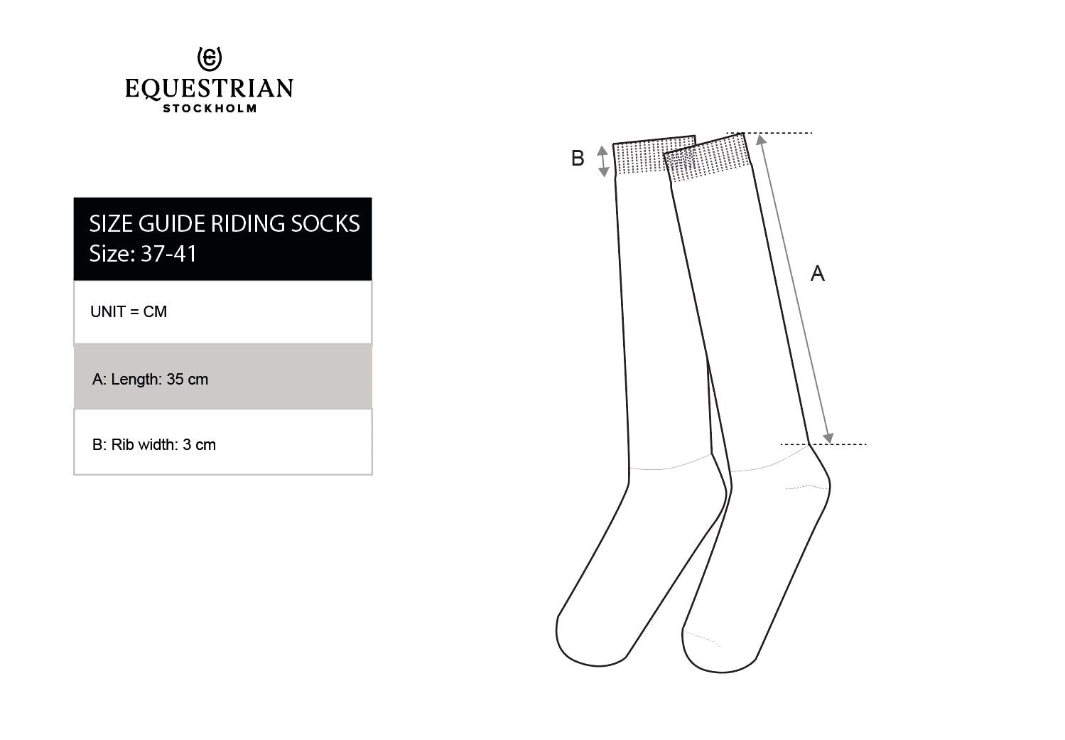 Equestrian Stockholm Socks - Black